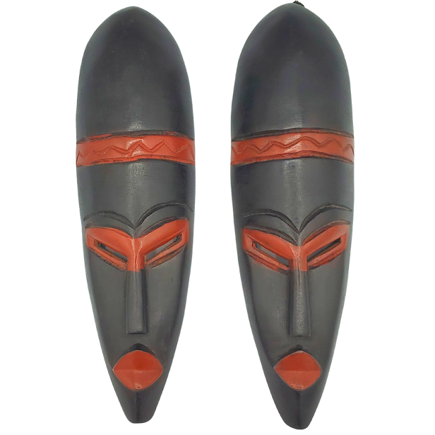 Original African Wood Mask (Set of 2)