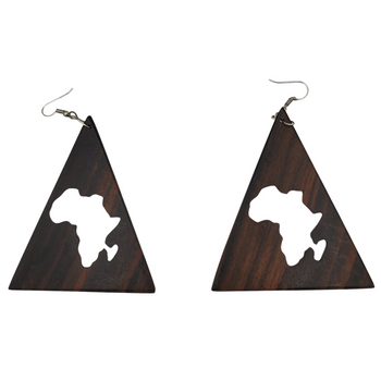 Big African Wood Earrings