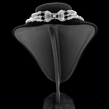 DMJ Queen Elizabeth 3 Layer Fresh Water Pearl Necklace (White)