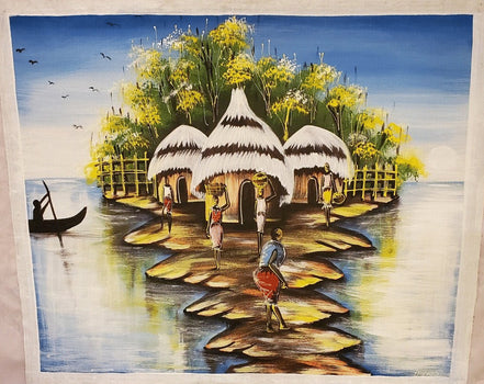 Painting (Unframed) - Water Village - Unsigned